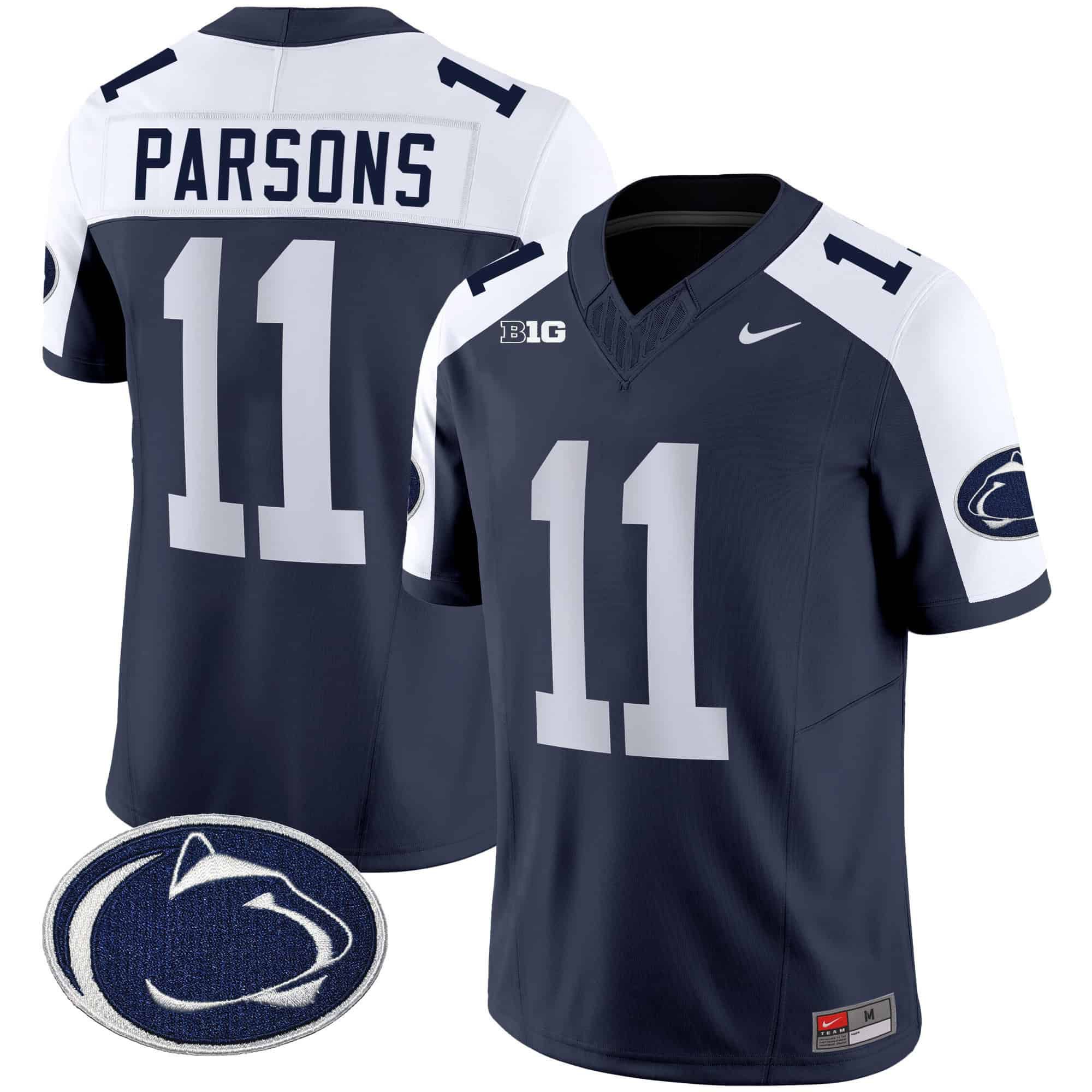 Men Penn State Nittany Lions #11 Parsons Drak Blue 2024 Nike Vapor Limited NCAA Jersey